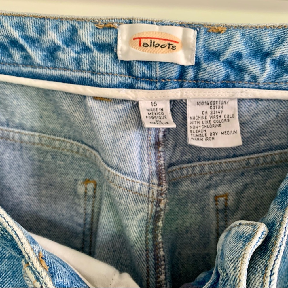 Talbots High waist Blue jean washed light blue | Plus Size 16 100% cotton